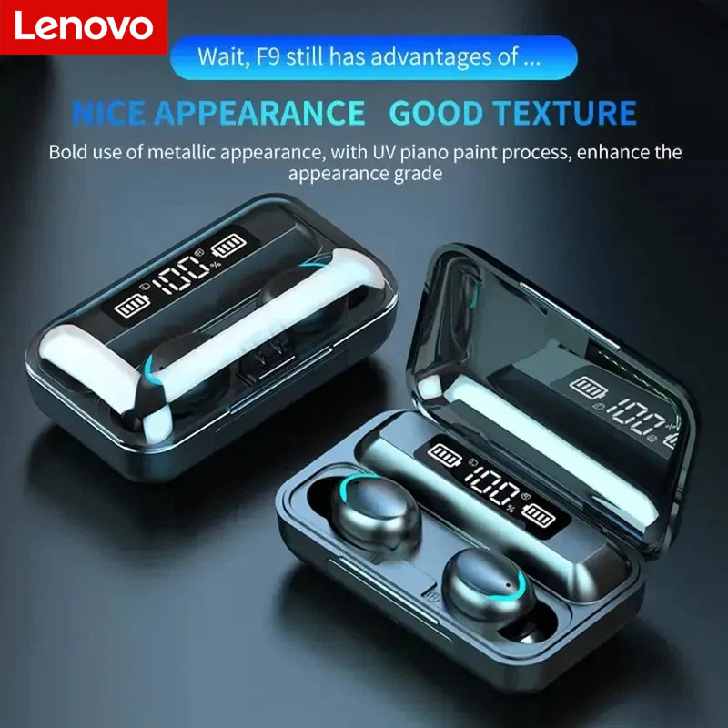 Wireless Charger - Auriculares Inalámbricos Bluetooth Lenovo F9 -