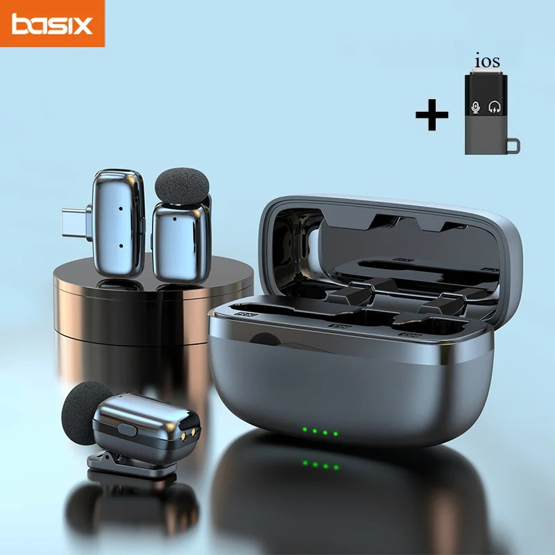 Wireless Charger - Set de Micrófono Lavalier Inalámbrico con