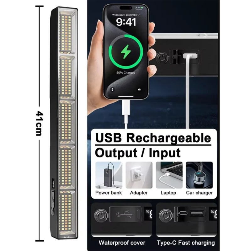 Barra de luz LED magnética de  - Power Bank reseña y precio