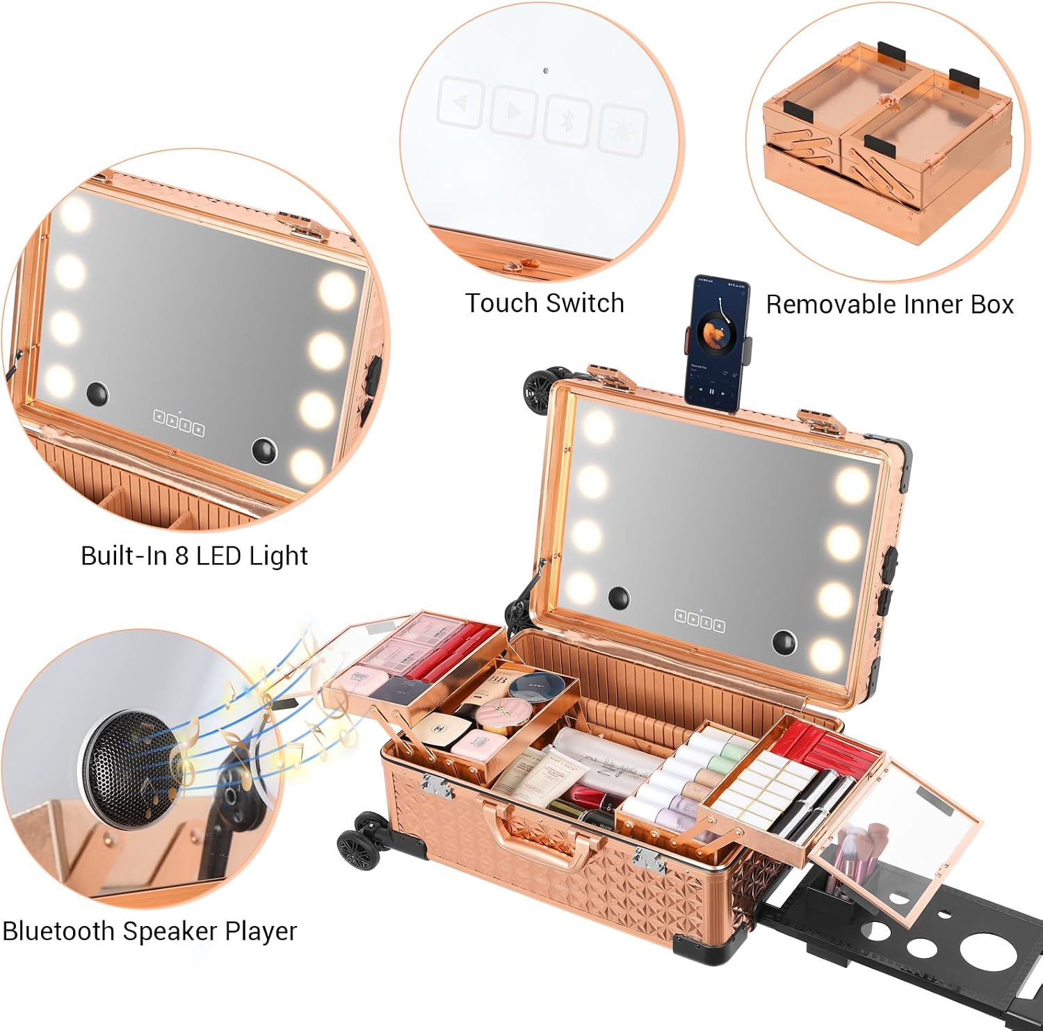 Maleta Organizadora de Cosméti - Bluetooth Speaker reseña y precio