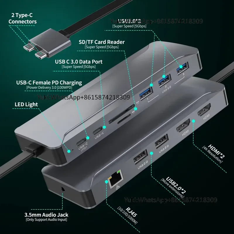 Estación de Acoplamiento con D - Usb Hub reseña y precio
