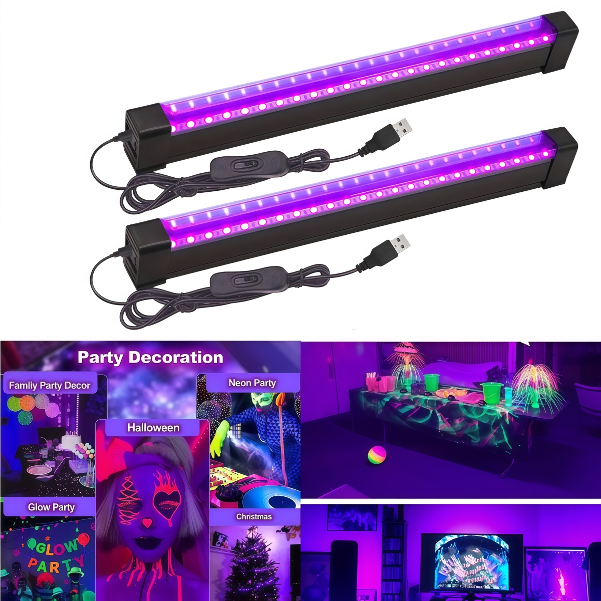 Tubo de Luz Negra de 5W/10W co - Usb Hub reseña y precio